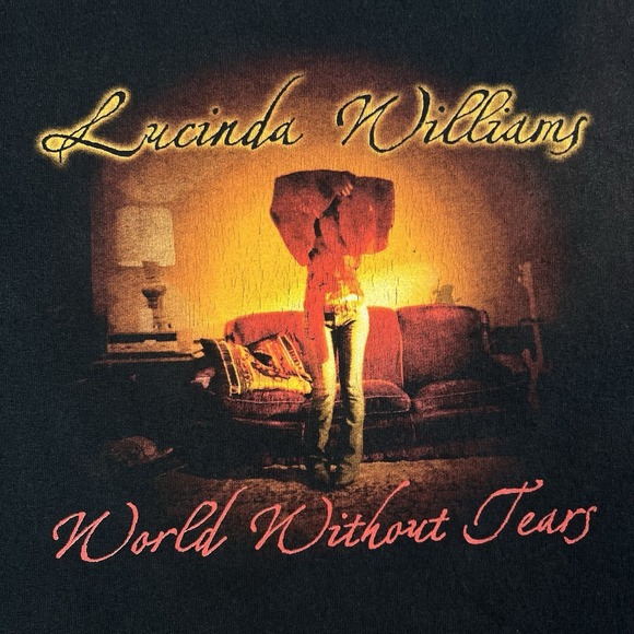Vintage Lucinda Williams T Shirt World Without Years 2003 Concert Tee Anvil XL - Picture 2 of 16